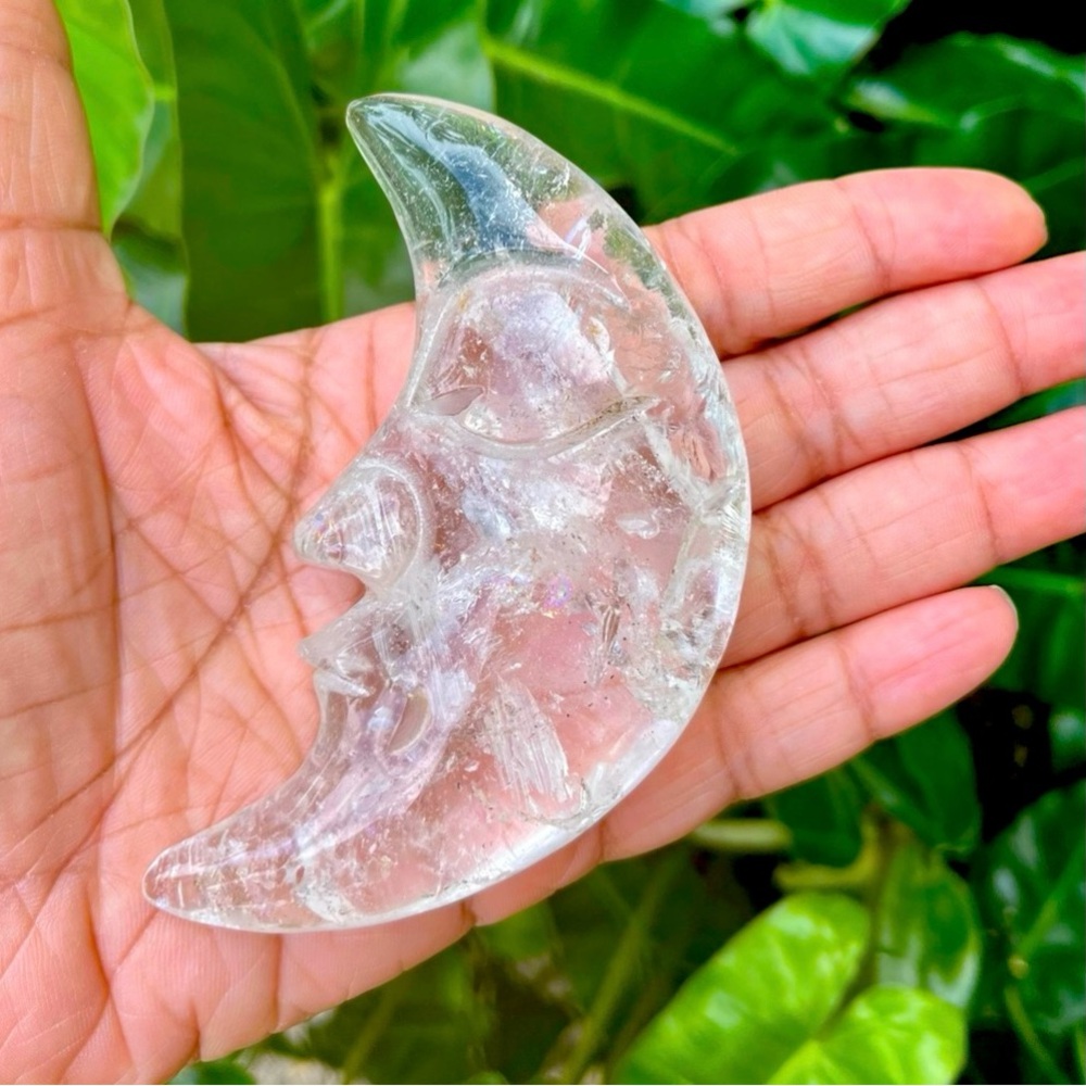 Clear Quartz Moon Shaped Crystal